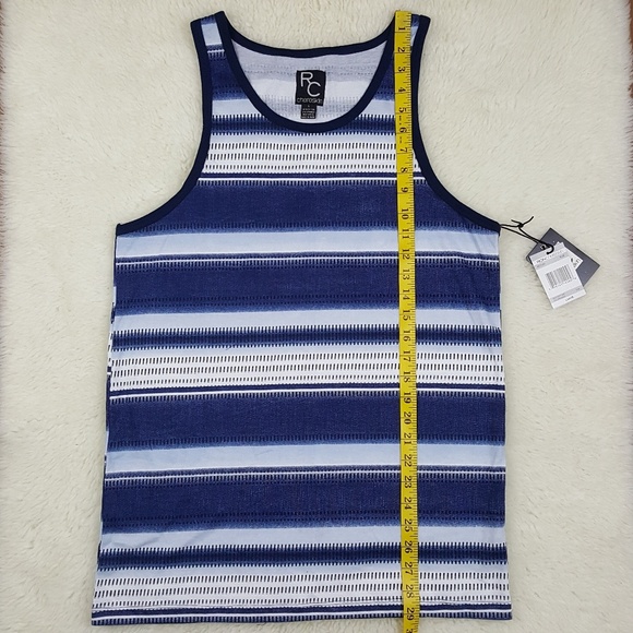 Ron Chereskin Abstract Stripe Mens Tank Top Sz L - Picture 2 of 8
